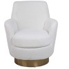 CAVINAS Swivel Barrel Chair with Gold Base,360° Rotating Accent Chair,Reading Chairs for Living Room & Bedroom,300LB Capacity - 4 of 4