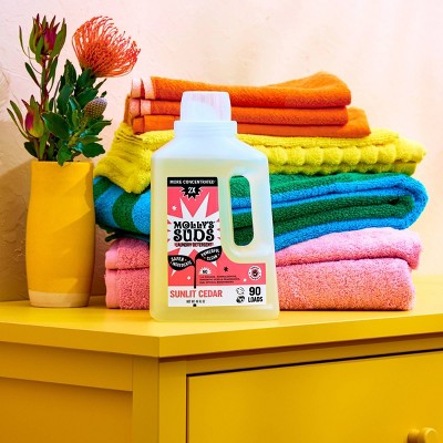 Molly's Suds Liquid Laundry Detergents 90 Loads - Sunlit Cedar - 46 fl oz: Sensitive Formula, No Fragrance Added, Vegan