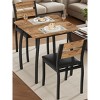 3 Piece Dining Table Set, with Metal Frame & Wood Tabletop - 2 of 4