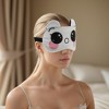 Unique Bargains Soft Cartoon Sleep Mask O-Mouth Beige White 1 Pc - 2 of 4