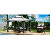 Kozyard Caesar Aluminum Hardtop Gazebo Metal Pavilion with Netting and Shaded Curtains for Patio, Backyard Deck - 3 of 4