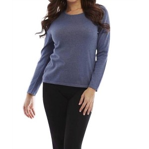 Women's Long Sleeve Scoop Neck Top - ANGEL - 1 of 4