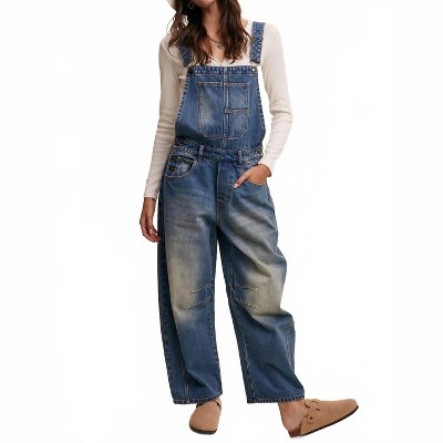 Women's Urban Denim Barrel Overalls - Listicle