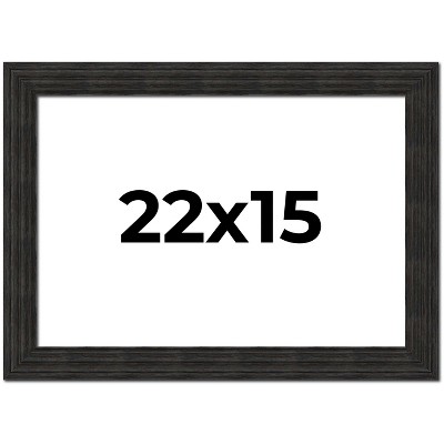 PosterPalooza | Contemporary Black Picture Frame - UV Acrylic, Backing Board, Hanging Hardware Included