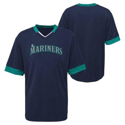 Seattle Mariners Sewn Pullover Baseball Jersey Youth 6 MLB Nice