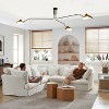 BAOURE Mid-Century Modern Chandelier 78.7" with Adjustable 3-Arms Rotatable Shade, 3 Light Black Large Chandelier Pendant Light Fixture - 2 of 4