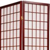 5 ft. Tall Window Pane Shoji Screen - Rosewood (3 Panels): Oriental Furniture, Hardwood Frame, Metal Hardware - 3 of 3