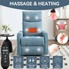 Ridstar Heat Massage Manual Recliner Chair with Rocker and Swivel For Living Room-Blue - 3 of 4