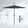 Gulches 9ft Patio Umbrella Outdoor Table Market Yard Umbrella,Dark Blue - 3 of 4