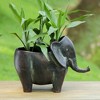 SPI Home Elephant Planter Holder – 12" Wide Aluminum Jungle Animal Pot Stand, Whimsical Decorative Plant Display for Indoor or Garden Use - 2 of 3