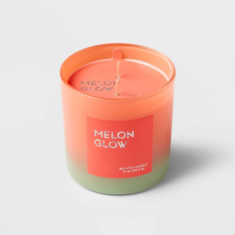 14oz Ombre Oval Candle Melon Glow - Opalhouse&#8482;, 1 of 8