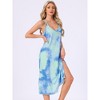 cheibear Women's Sleeveless Racer Back Full Slip Camisole Midi Nightgowns - 3 of 4