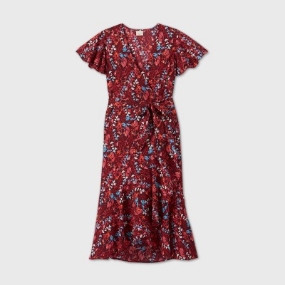 target floral wrap dress