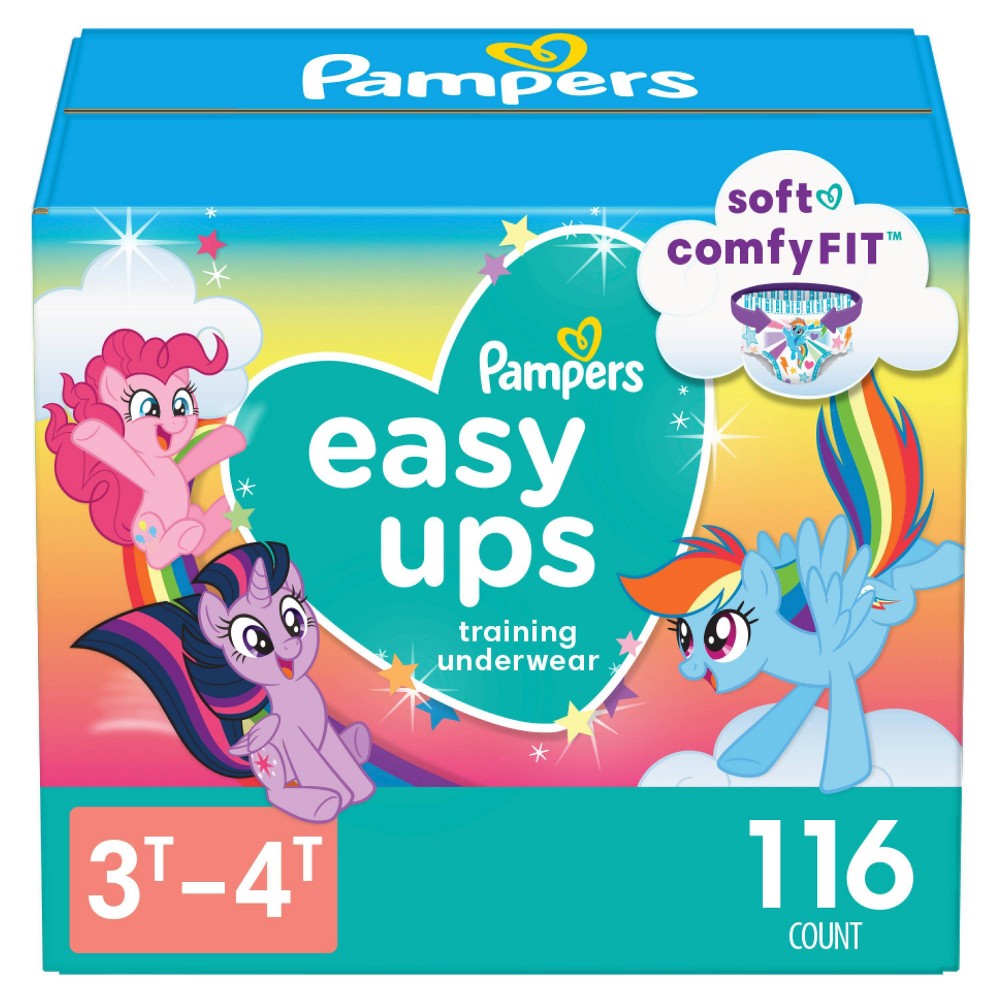 Photos - Nappies Pampers Easy Ups Girls' My Little Pony Disposable Training Underwear - 3T 