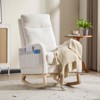 NicBex Accent Rocking Chair,Teddy Nursery Glider Rocker with Side Pocket,Comfy Armchair with Extendable Footrest,Headrest for Living Room - 2 of 4
