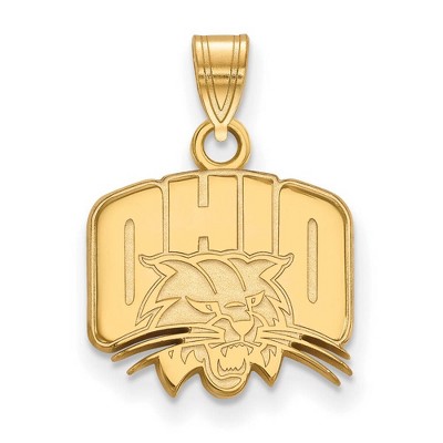 Black Bow Jewelry 14k Yellow Gold Ohio Bobcats NCAA Small Pendant