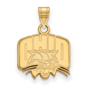 Black Bow Jewelry 14k Yellow Gold Ohio Bobcats NCAA Small Pendant - 1 of 3