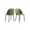 Modern Iron-Legged Chairs with Cushioned Comfort, 2-Pack - 2 of 4