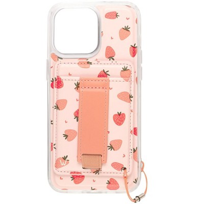 Walli Cases Berry Bliss Magnetic Phone Case with Wallet and Finger Strap