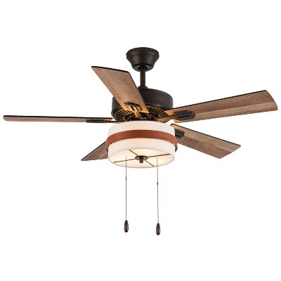 42" 5 Blade Tifa Oil-Rubbed Bronze Lighted Ceiling Fan - River of Goods: Indoor with Pull Chain