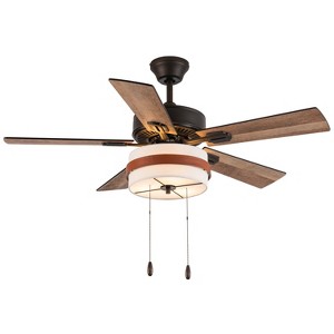42" 5 Blade Tifa Oil-Rubbed Bronze Lighted Ceiling Fan - River of Goods: Indoor with Pull Chain - 1 of 4