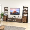 Tangkula Ladder Bookshelf Tall Bookcase w/ 3 Open Shelves Printer Stand 3 Storage Drawers - 3 of 4