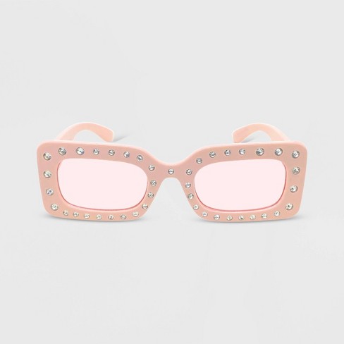 Pink Bedazzled Sunglasses