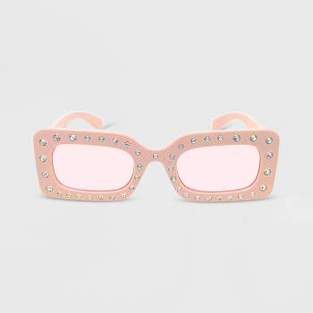 Chunky Square Rhinestone Sunglasses - Wild Fable™ Pink