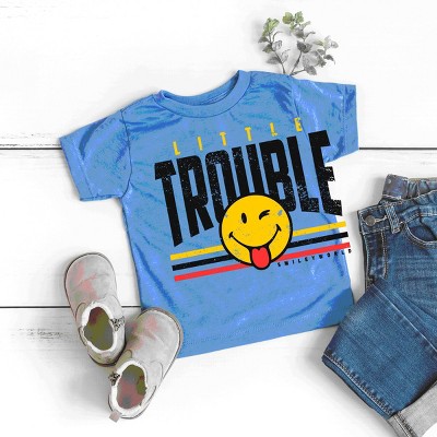 The Juniper Shop SmileyWorld Little Trouble Toddler Short Sleeve Tee