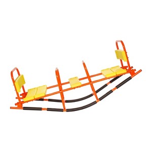 VEVOR Kids Seesaw, 200 lbs Load Capacity, Metal Rocking Teeter Totter with Handles, Toddler Seesaw for Children Aged 3+, 2 Seats, Orange&Yellow - 1 of 4
