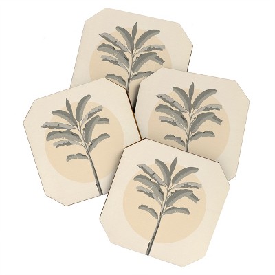 Iveta Abolina Sunrise Tan Set of 4 Coasters - Deny Designs