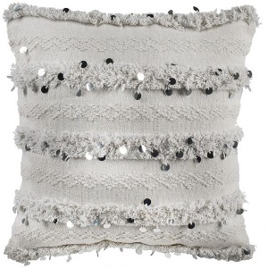 Collette Pillow - White - 20"X20" - Safavieh - 1 of 3