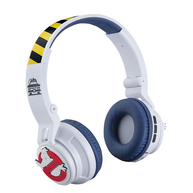 eKids Ghostbusters Bluetooth Headphones for Kids, Over Ear Headphones for School, Home, or Travel - White (GB-B50.EXV0M), 1 of 4