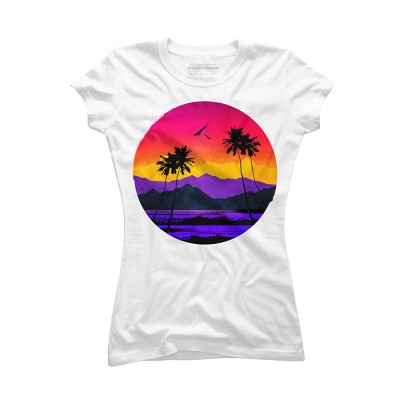 Junior's Design By Humans The Color of Paradise By clingcling T-Shirt