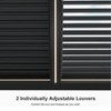 PURPLE LEAF Louvered Pergola Outdoor Aluminum Pergola with Adjustable Roof for Deck Backyard Garden Grey Hardtop Gazebo - 4 of 4