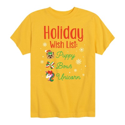 JoJo Siwa Holiday Wish List Short Sleeve Graphic T-Shirt - Yellow - 5T
