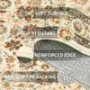Machine Washable Boho Area Rug - Ultra-Thin Low Pile Carpet, Lightweight Indoor Rug, Non Slip Floral Rug for Living Room, Bedroom, Dining Room - 4 of 4
