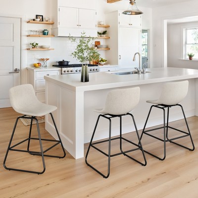 Arceso 25" Swivel Bar Stools, Counter Stools with Footrest for Kitchen Island