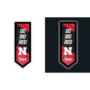 Evergreen Ultra-Thin Glazelight LED Wall Decor, Pennant, University of Nebraska- 9 x 23 Inches Made In USA - 1 of 4