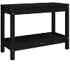 Patio Bench Black 32.5"x13.8"x17.7" Solid Wood Pine - 2 of 4