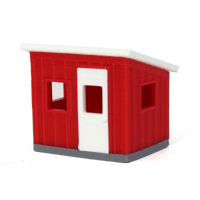 1/64 Red/White Chicken Coop Shed, 3D Printed Farm Model RW-45