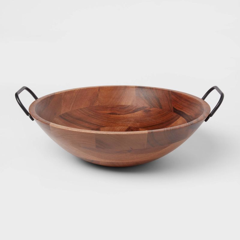 123oz Wood Serving Bowl Black - Threshold&#8482;, 1 of 5