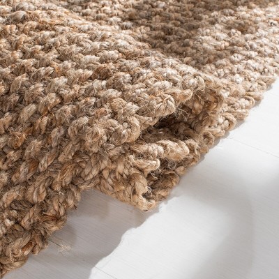 Natural Hand-Knotted Wool Rectangular Rug, 3'6" x 5'6"