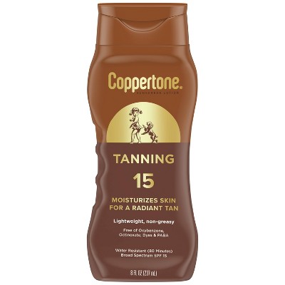 Coppertone Tanning Sunscreen Lotion - SPF 15 - 8oz