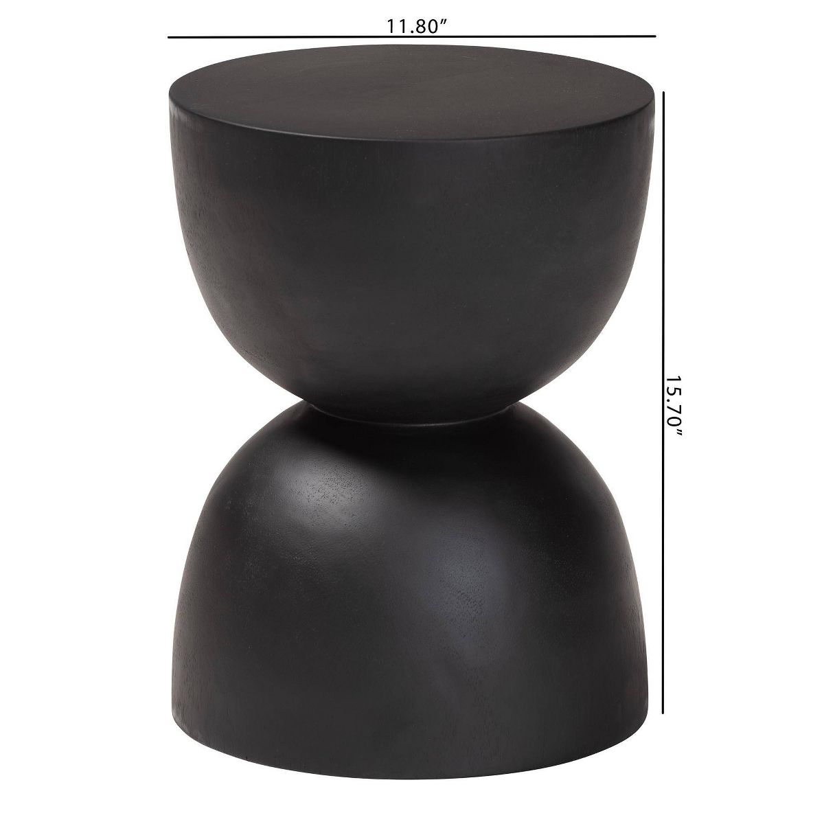 bali & pari Nomiki Solid Suar Wood Side Table Blac - thumbnail 6