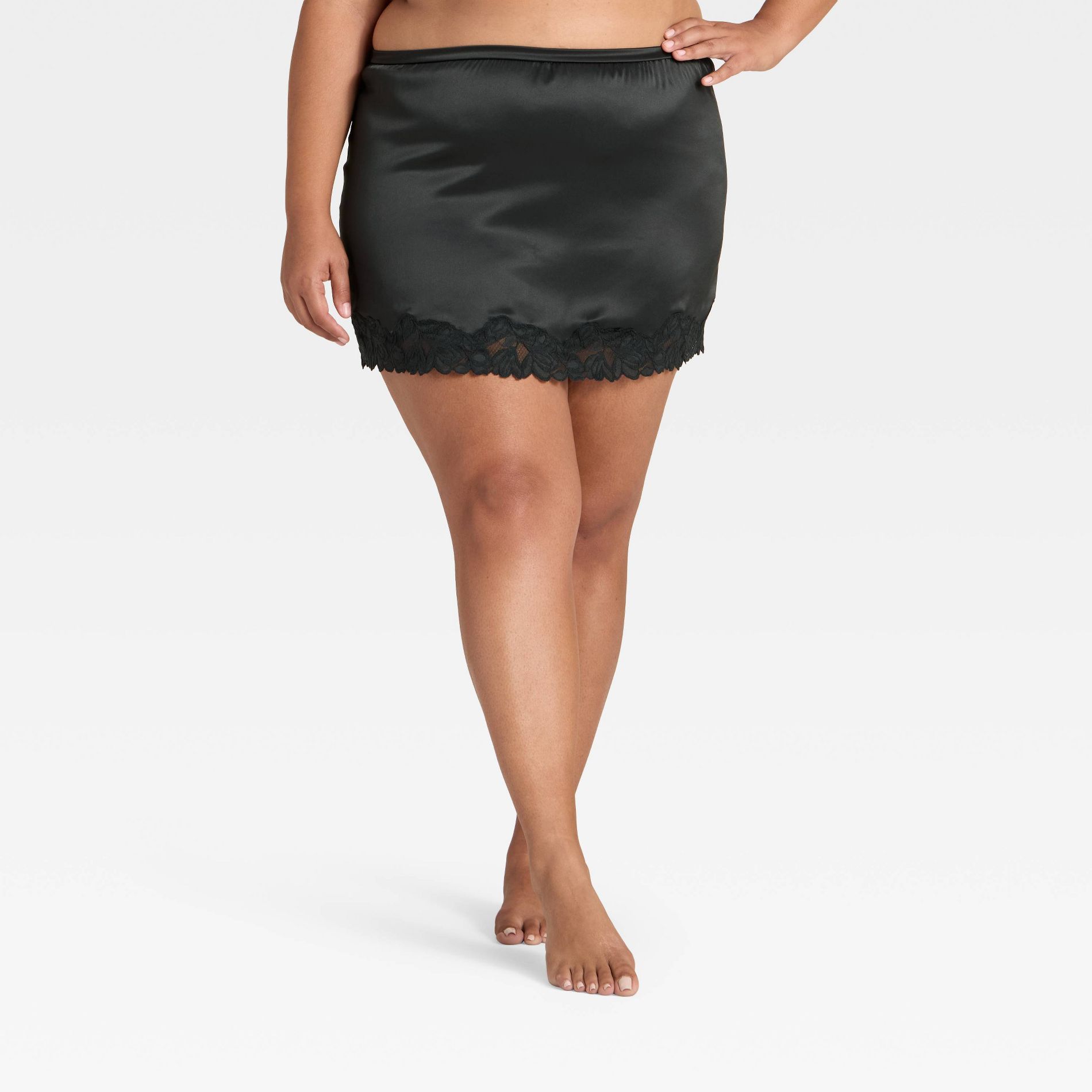 Women's Satin & Lace Lingerie Skirt - Auden™