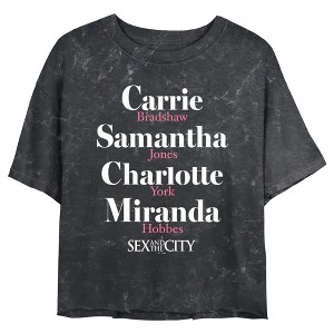Junior's Women Sex and the City City Girls Name Stack Crop T-Shirt - 1 of 4
