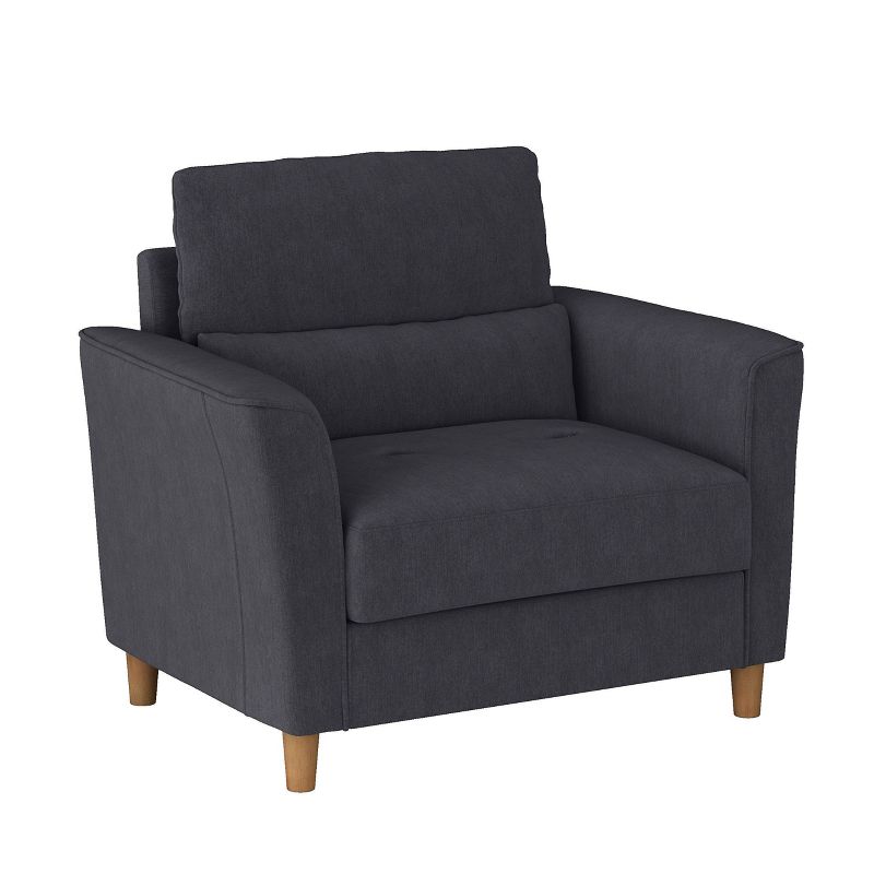 Georgia Upholstered Accent Armchair and a Half - CorLiving, 3 of 8