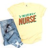 The Life Of A Nurse Puff/Glitter - Womens Garment Dyed Tee - 3 of 3