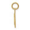 Black Bow Jewelry 14k Yellow Gold Diamond Cut Number 21 Circle Charm or Pendant, 13mm - 2 of 4